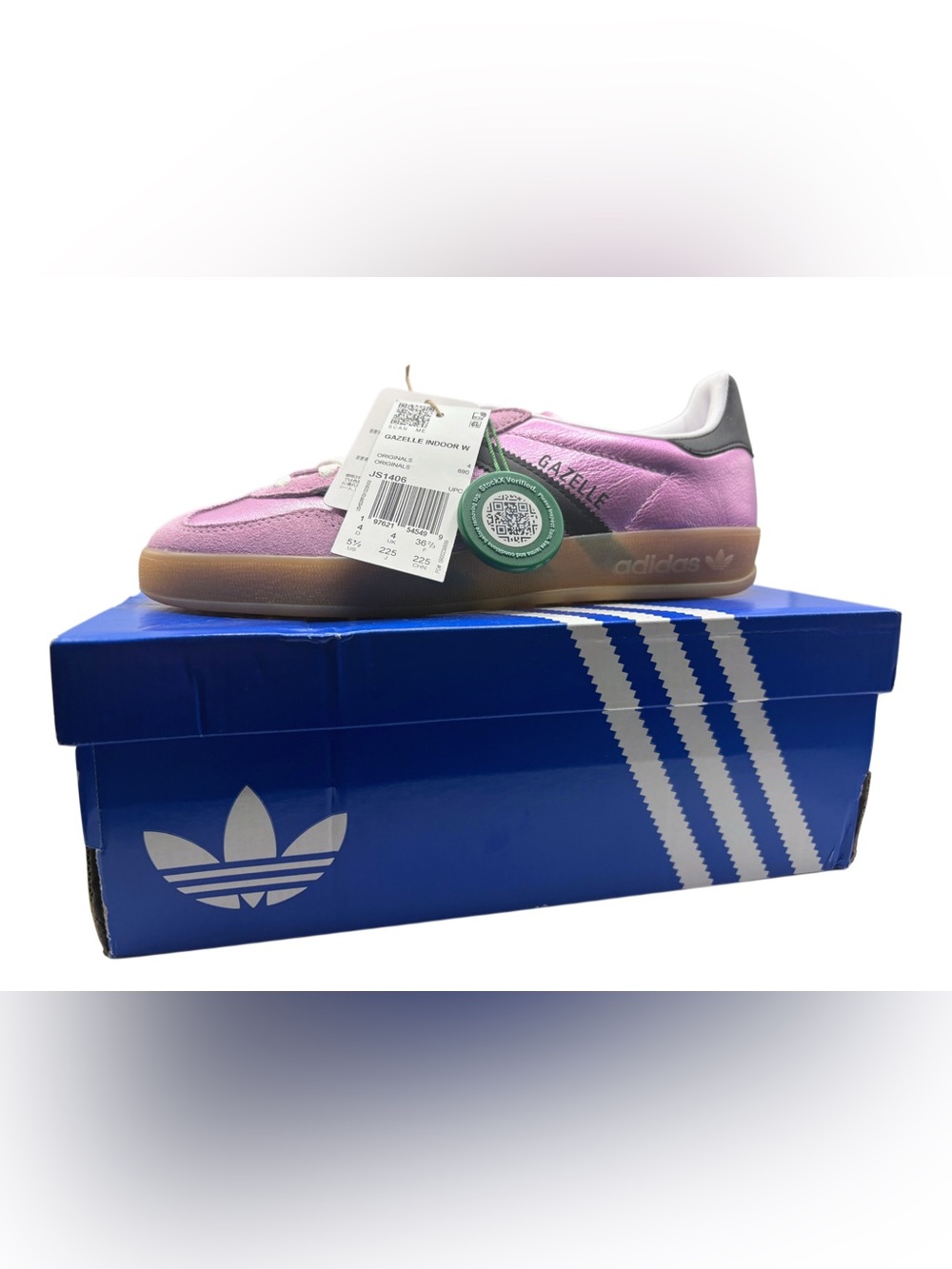 NEW Women’s 5.5 adidas Gazelle Indoor ‘Bliss Lilac Black’ OG Box New Unworn